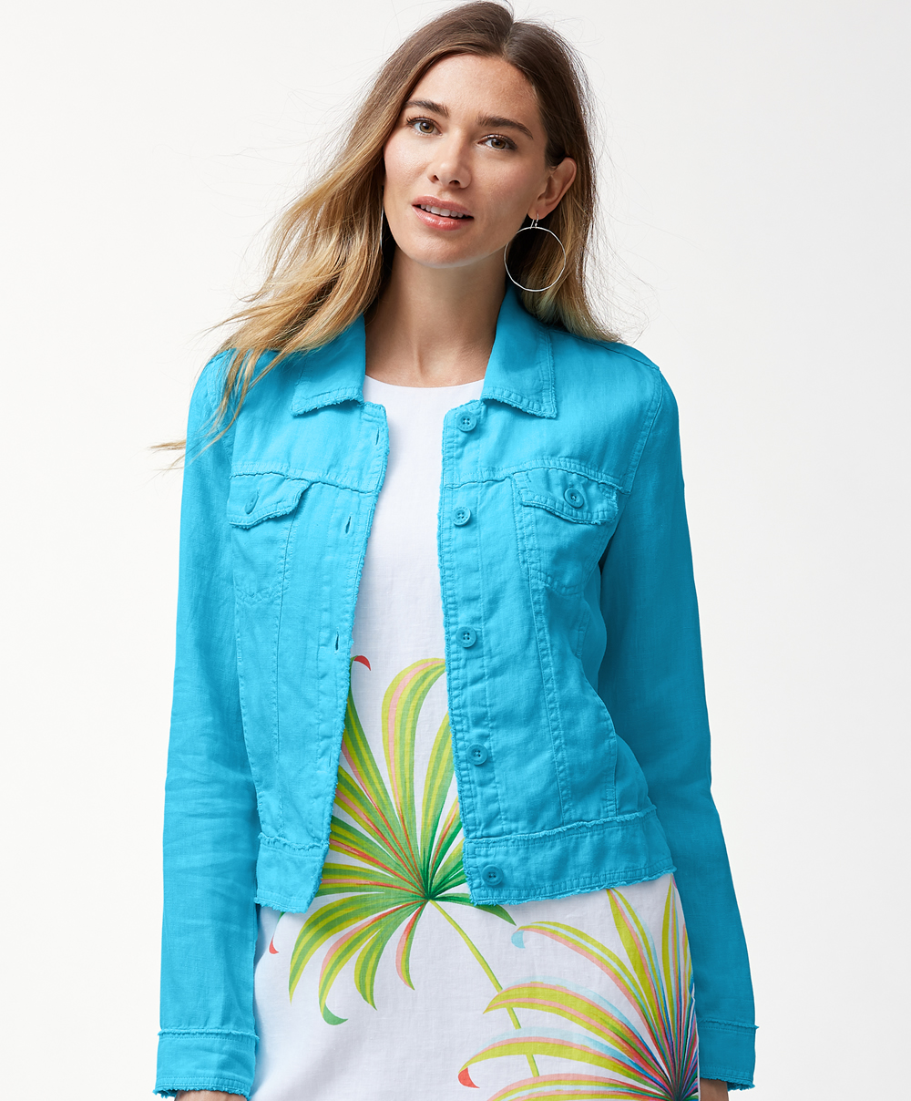 Tommy Bahama Two Palms Raw Edge Jacket - Pool Party Blue