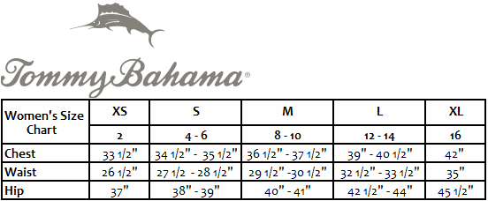 Tommy bahama hot sale size chart